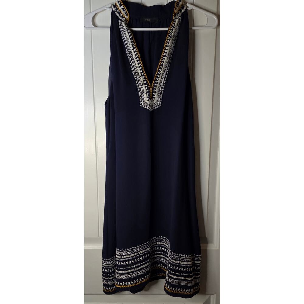 THML Embroidered Front Sleeveless Dress Small 
.